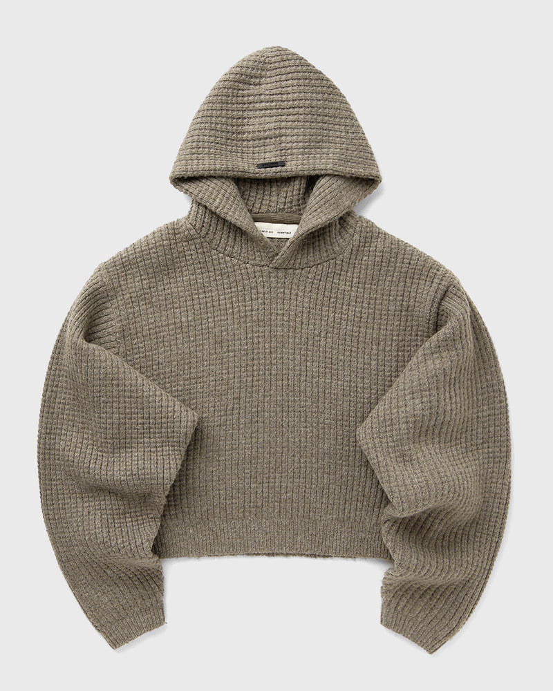 Fear of God Essentials Womens Heavy Waffle 90\'S Hoodie Grey