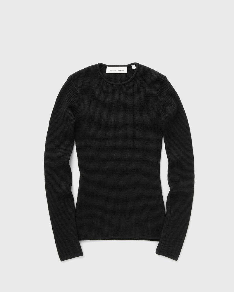 Fear of God Essentials Womens Waffle Long Sleeve Top Black