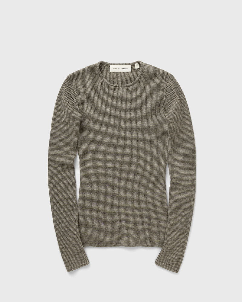 Fear of God Essentials Womens Waffle Long Sleeve Top Grey