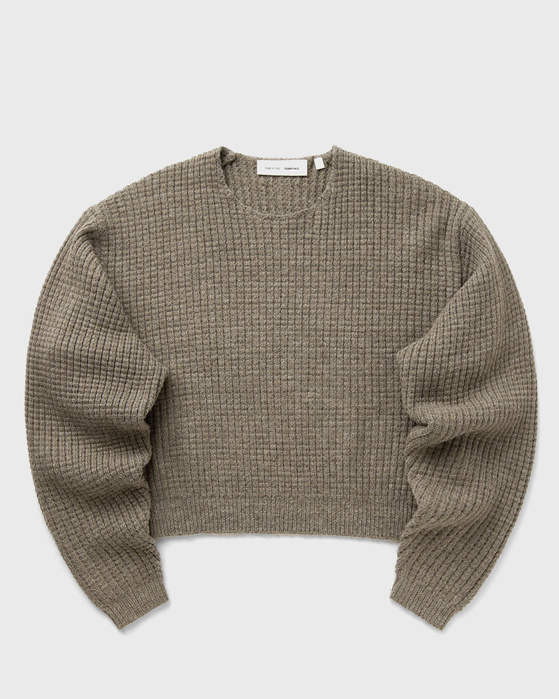 Fear of God Essentials Womens Heavy Waffle 90\'S Sweater Grey