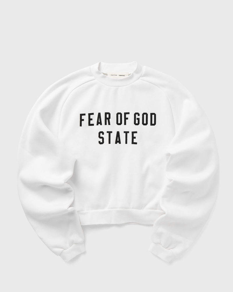 Fear of God Essentials Womens Fleece Raglan Crewneck White