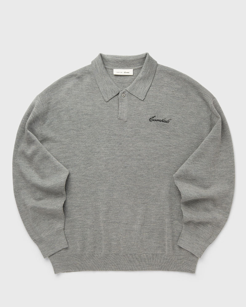 Fear of God Essentials Signature 90\'S Knit Polo Grey