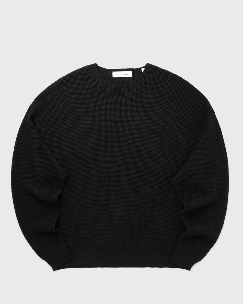Fear of God Essentials Signature Waffle 90\'S Crew Black
