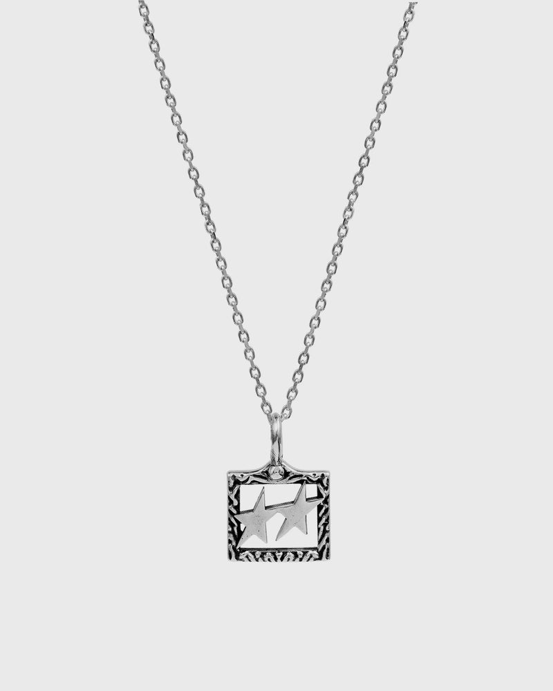 Twojeys Square Icon Necklace Silver