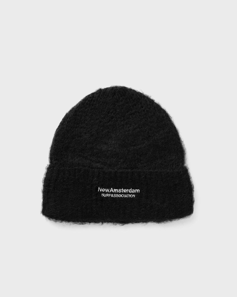 New Amsterdam Fuzzy Logo Beanie Black