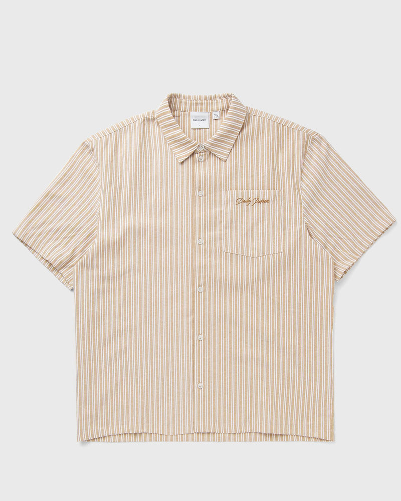 Daily Paper Stripe Ss Shirt Brown