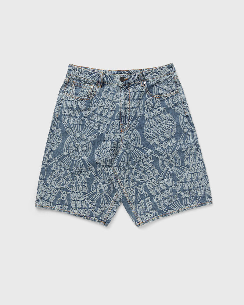 Daily Paper Macrame Denim Shorts Blue