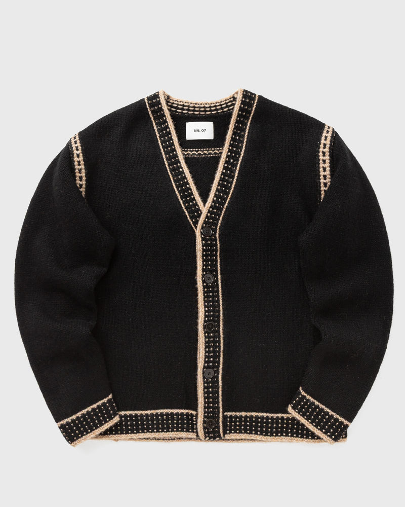 NN.07 August Cardigan 60037 Knit Black