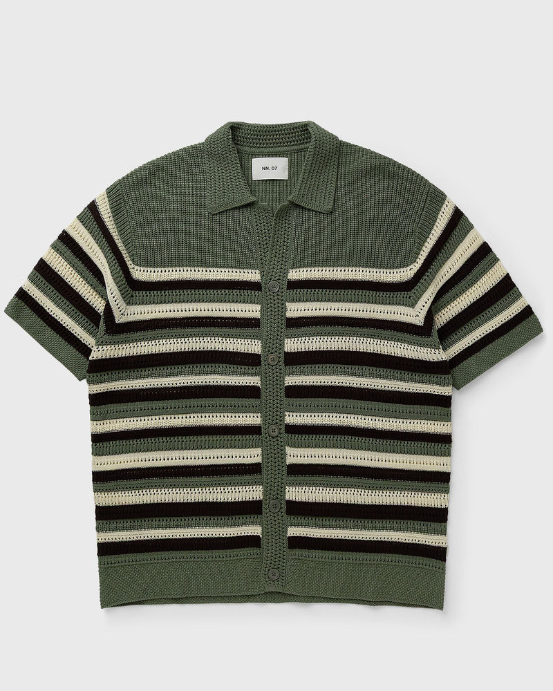 NN.07 Lars Polo Cardigan 60019 Green