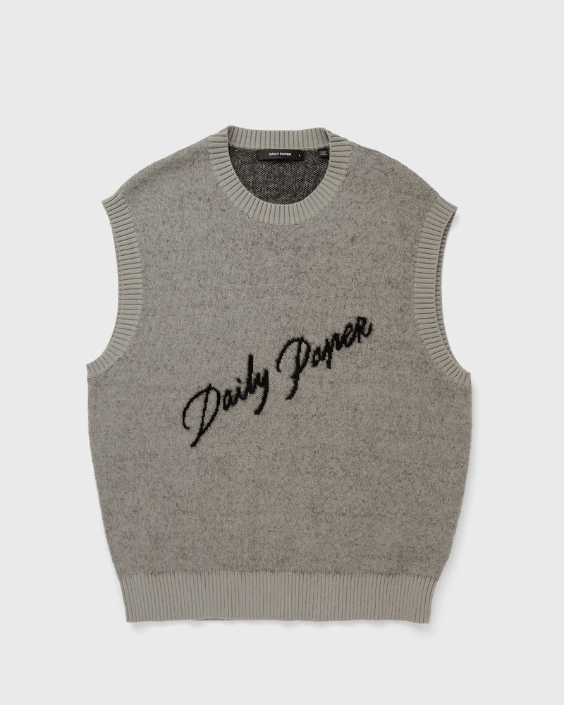 Daily Paper Script Logo Knit Vest Grey