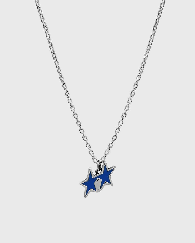 Twojeys Tilted Enameled Necklace Silver