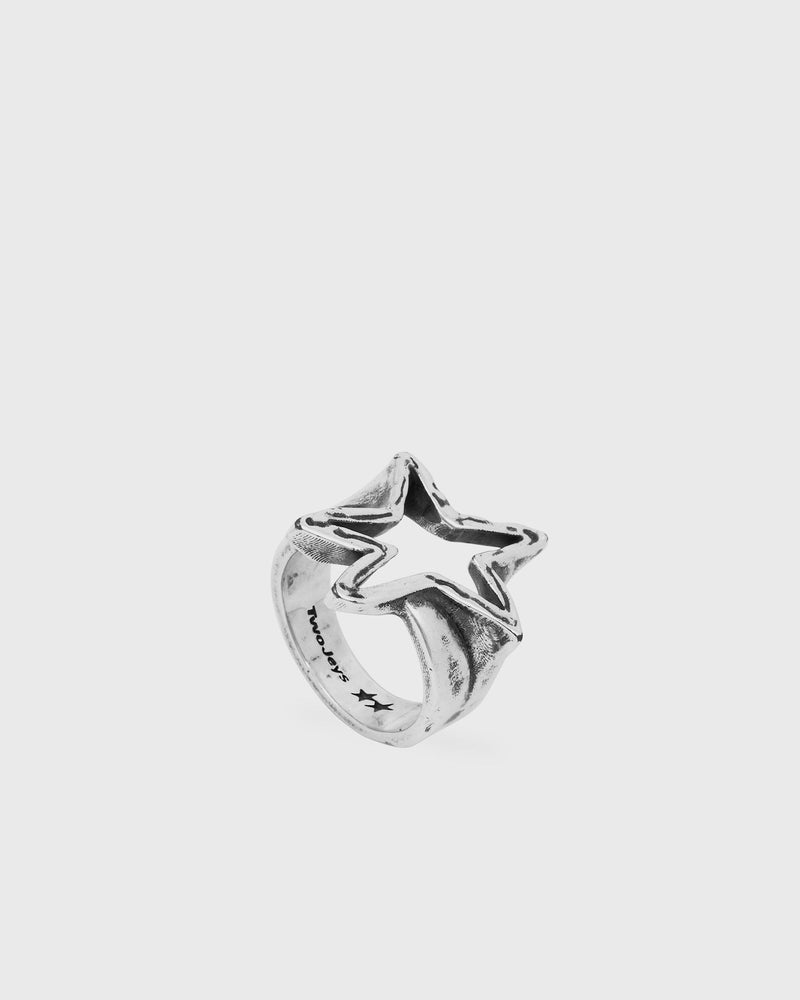 Twojeys Ignorant Empty Star Ring Silver