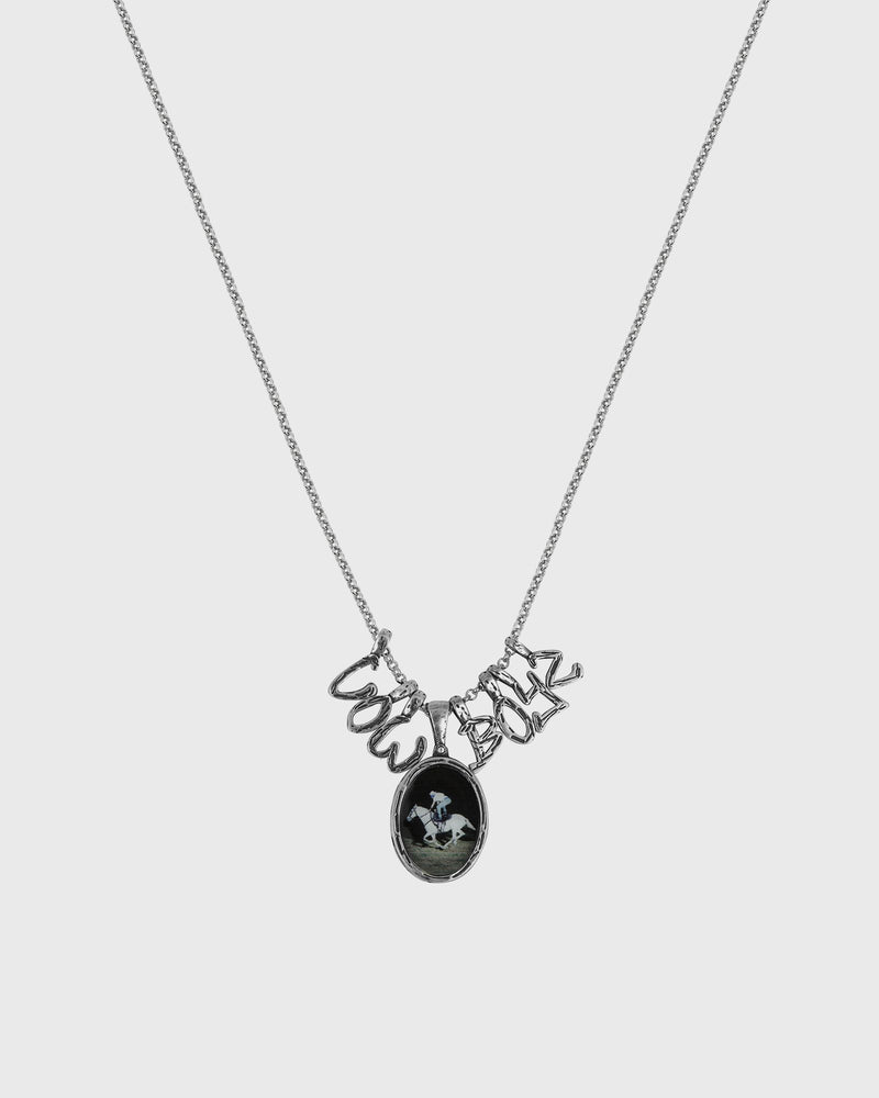 Twojeys Cowboy Pìcture Necklace Silver