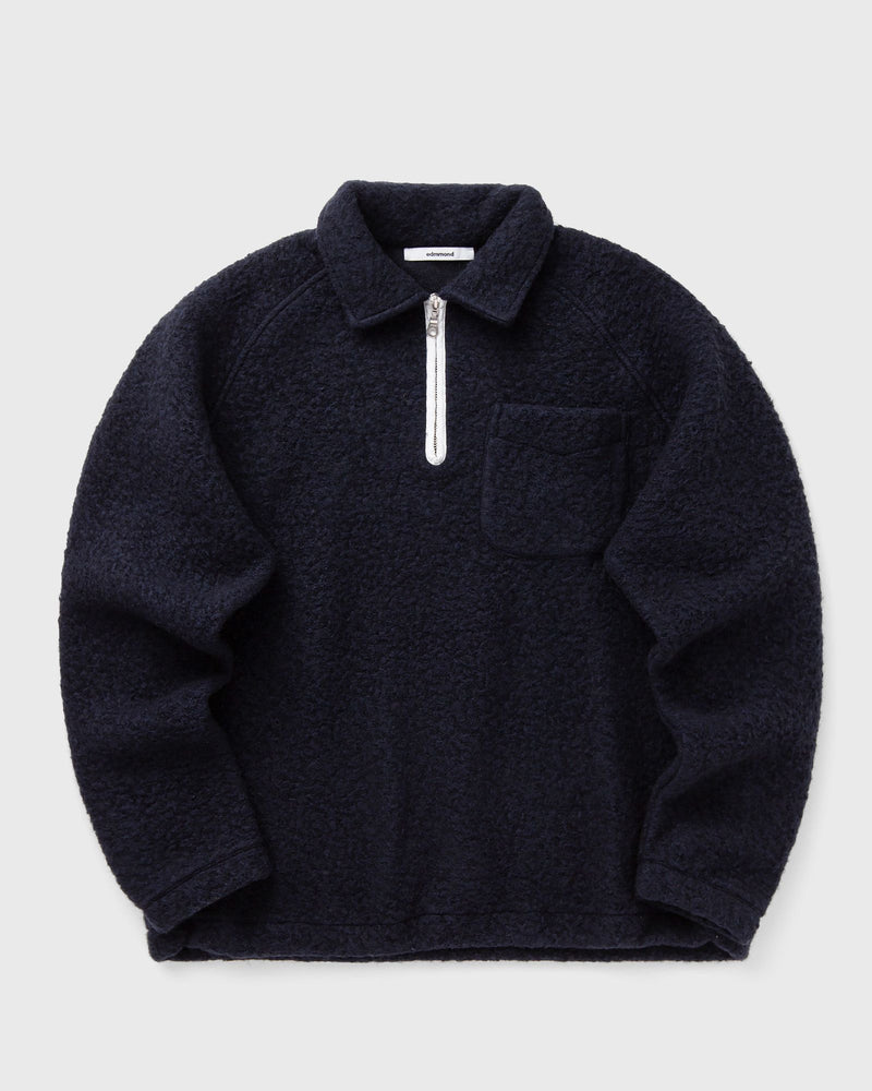 Edmmond Studios Unconventional Zip Polo Blue