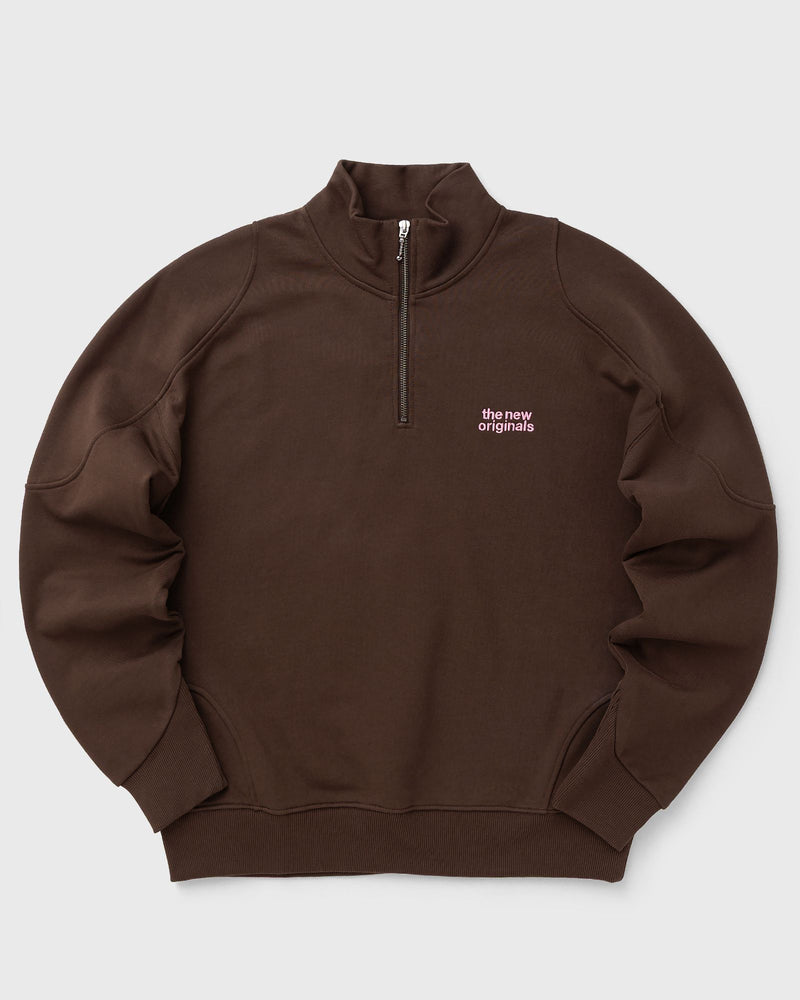 The New Originals Emblem Half Zip Sweater Brown
