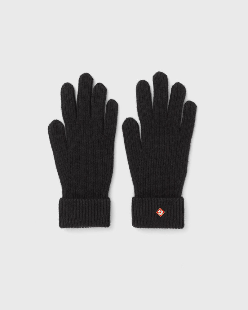 Casablanca Mens Half Cardigan Gloves Black