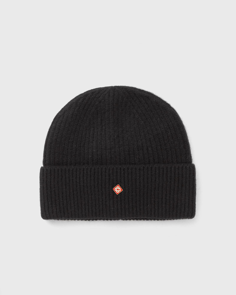 Casablanca Half Cardigan Beanie Black