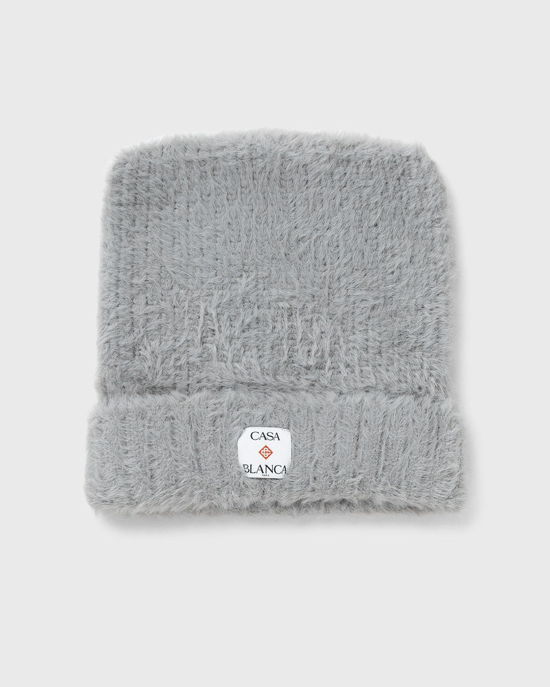 Casablanca Fluffy Nylon Square Hat Grey
