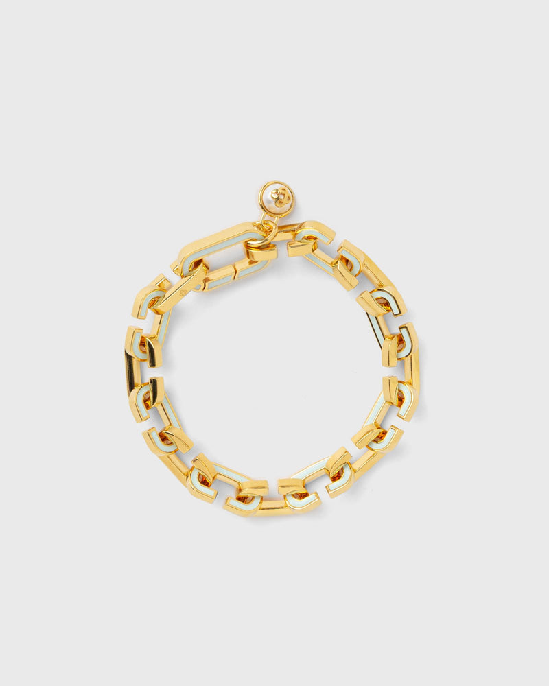 Casablanca Enamel C Link Bracelet Gold