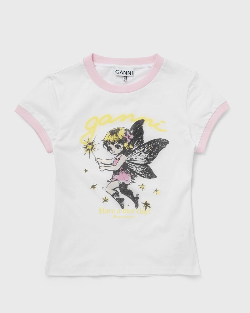 Ganni Basic Cotton Jersey Baby Fit Fairy White