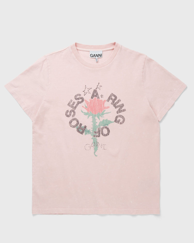 Ganni Future Heavy Jersey Overdyed T-Shirt Orange