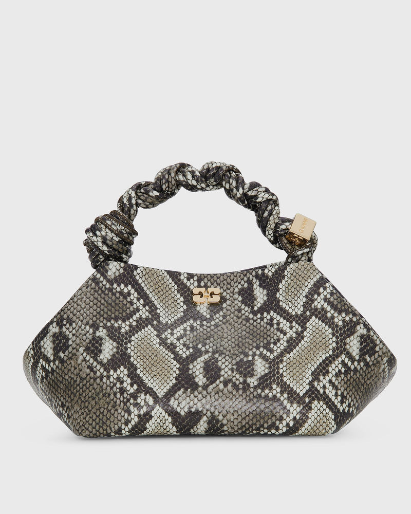 Ganni Bou Bag Small Snake Green