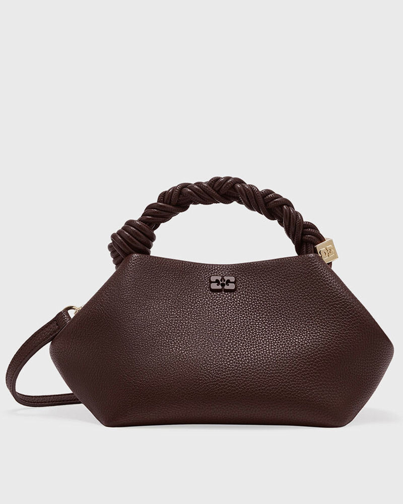 Ganni Bou Bag Small Grained Brown