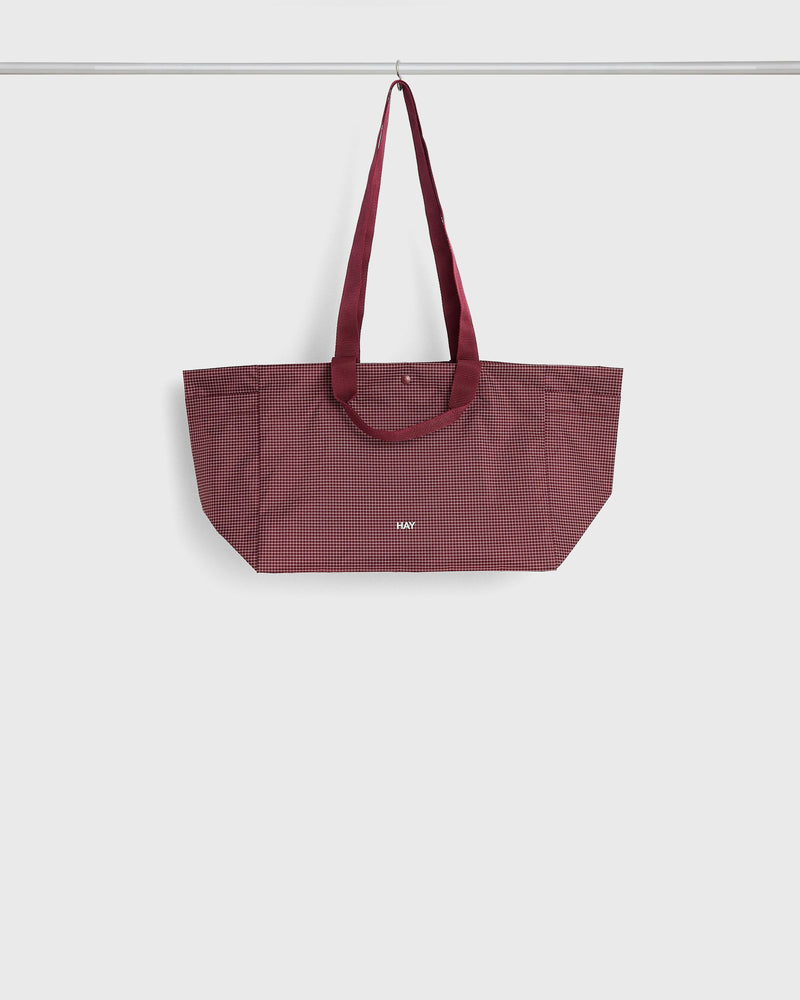 Hay Grid Weekend Bagsmall Red