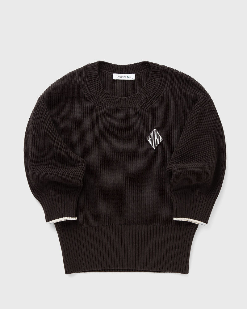 Lacoste Cotton Crew Neck Sweater Brown