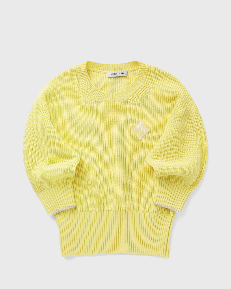 Lacoste Cotton Crew Neck Sweater Yellow