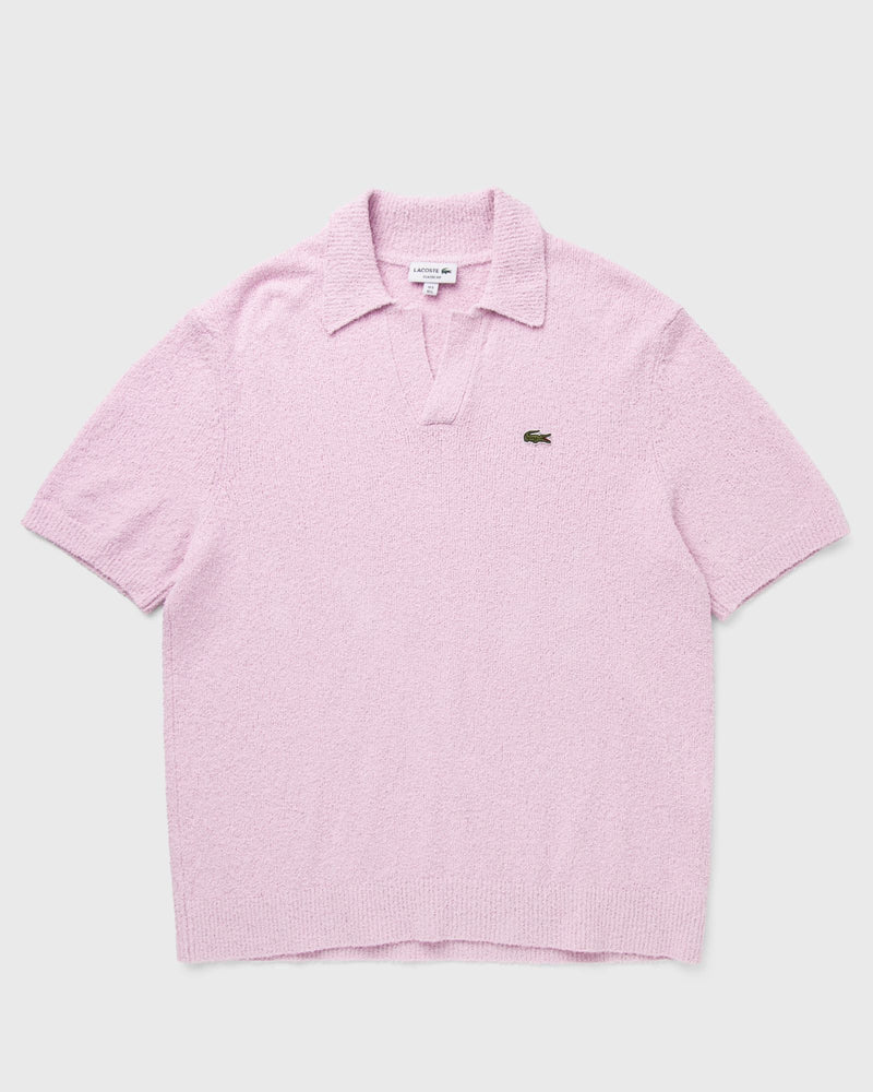 Lacoste Classic Fit Bouclò Knit Polo Shirt Pink