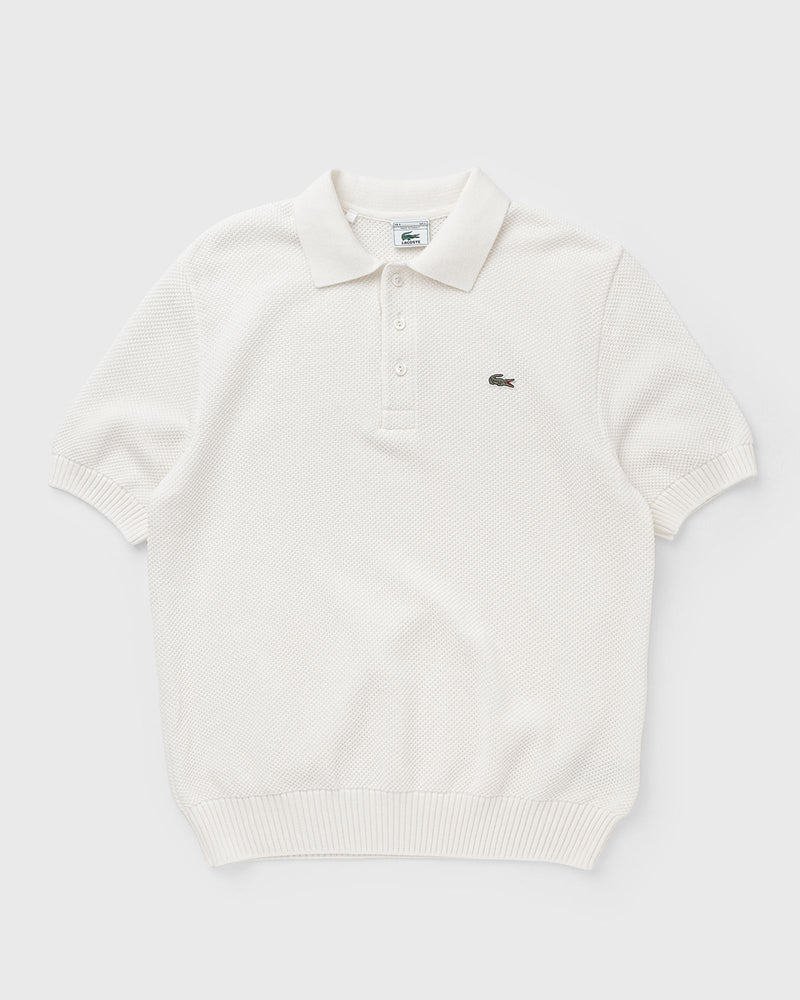Lacoste French Made Archive Edition Polo Collar Sweater White