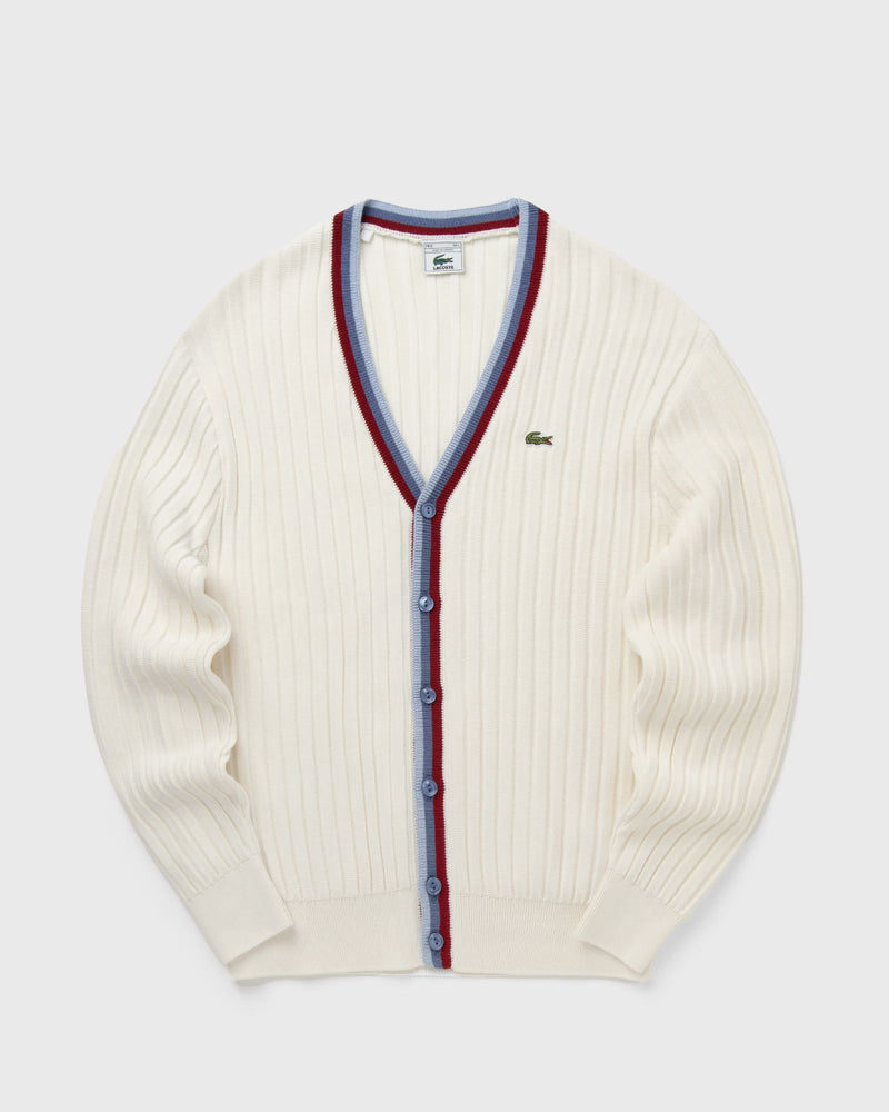 Lacoste French Made Archive Edition Knitted Cardigan White