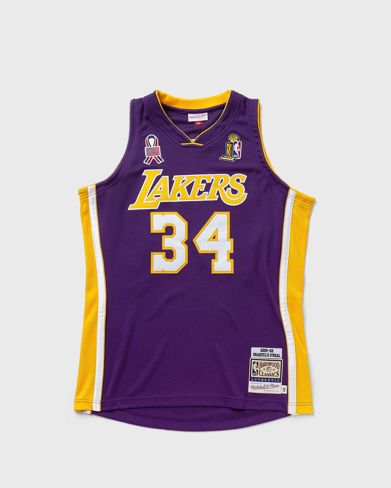 Mitchell & Ness NBA Authentic Finals Jersey Los Angeles Lakers 2001-02 Shaquille O\'Neal #34 Purple