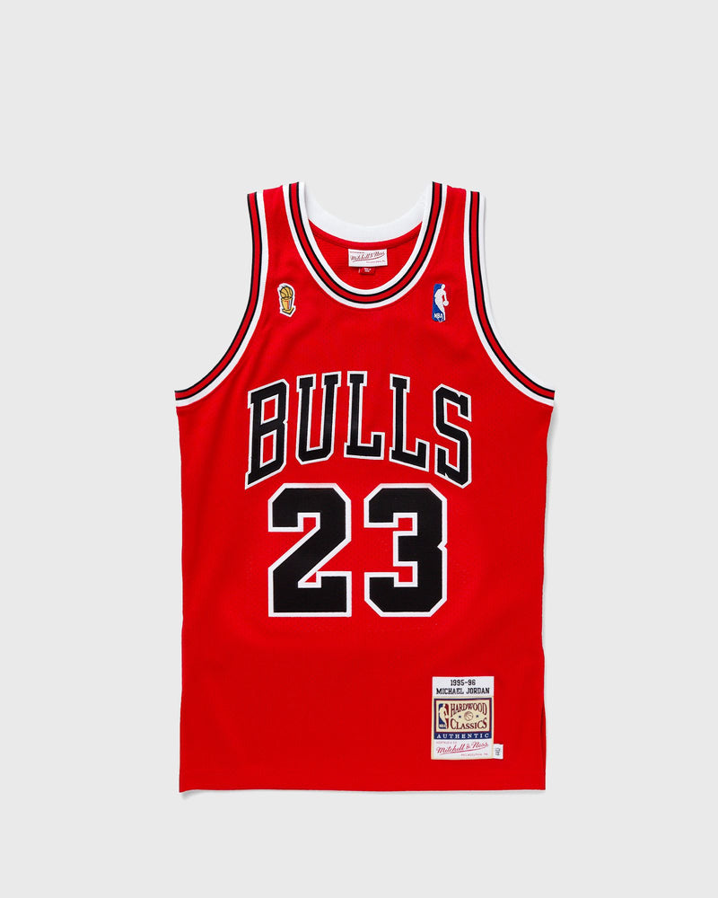 Mitchell & Ness NBA Authentic Jersey Chicago Bulls Road Finals 1995-96 Michael Jordan #23 Red