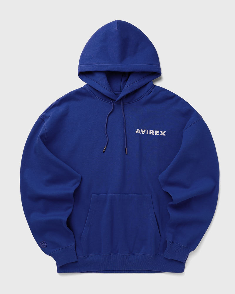 Avirex Stacked Logo Hoodie Blue