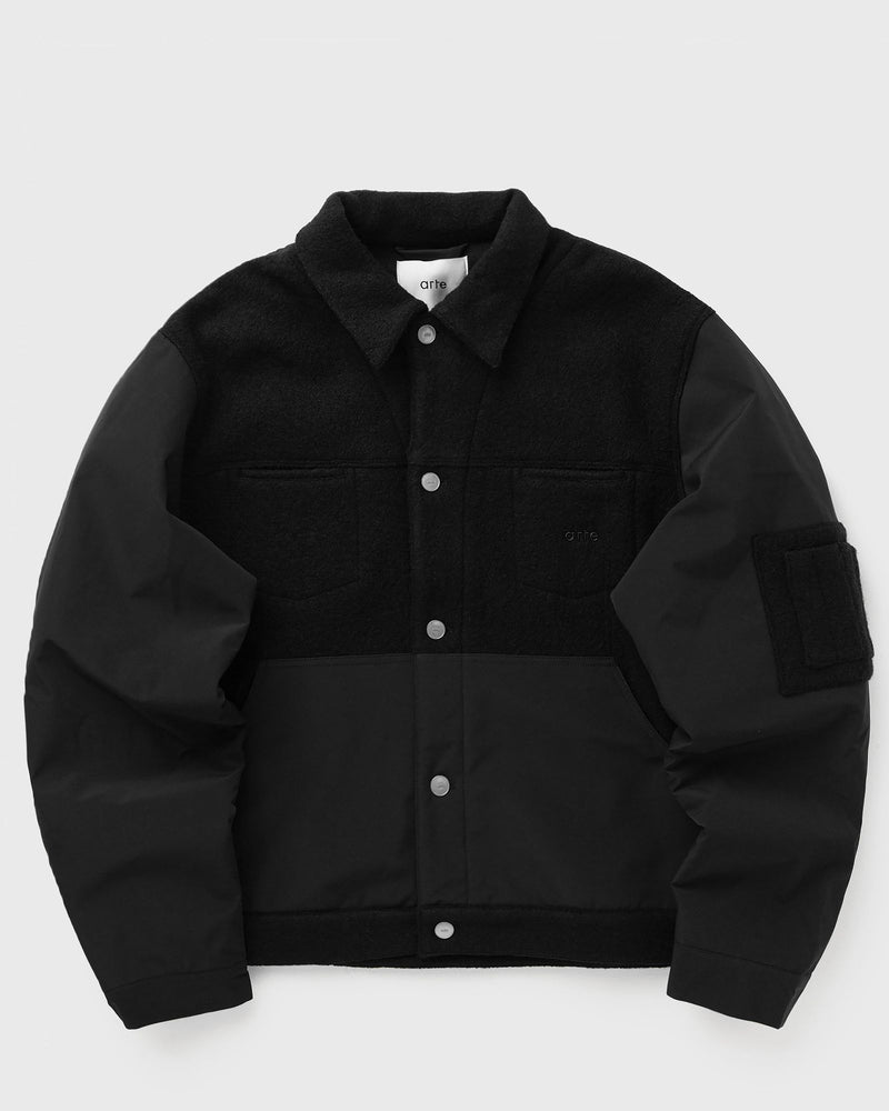 Arte Antwerp Nylon/Wool Combo Jacket Black