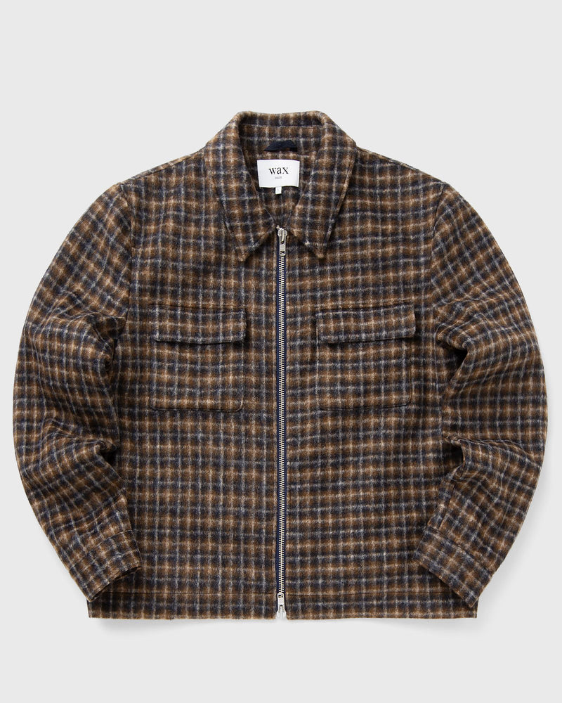 Wax London Osier Jacket Drawn Check Blue