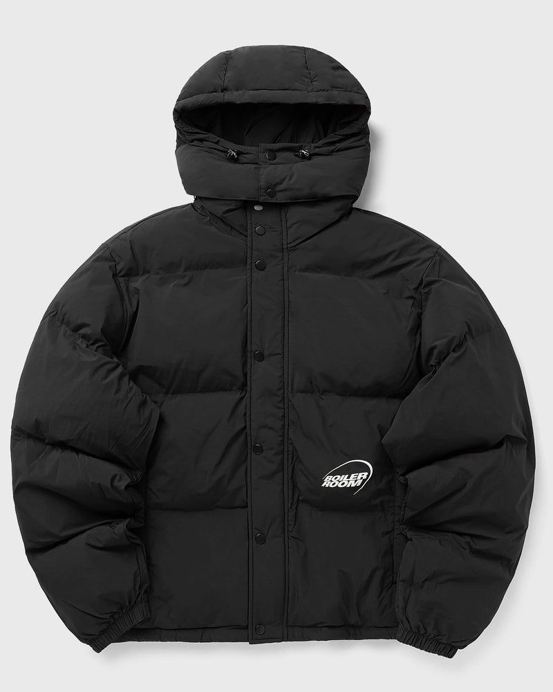 Boiler Room Hooded Puffer Jacket Black