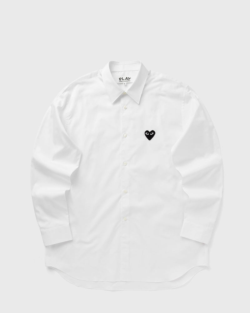 Comme des Garçons Play Black Emblem Woven Shirt White