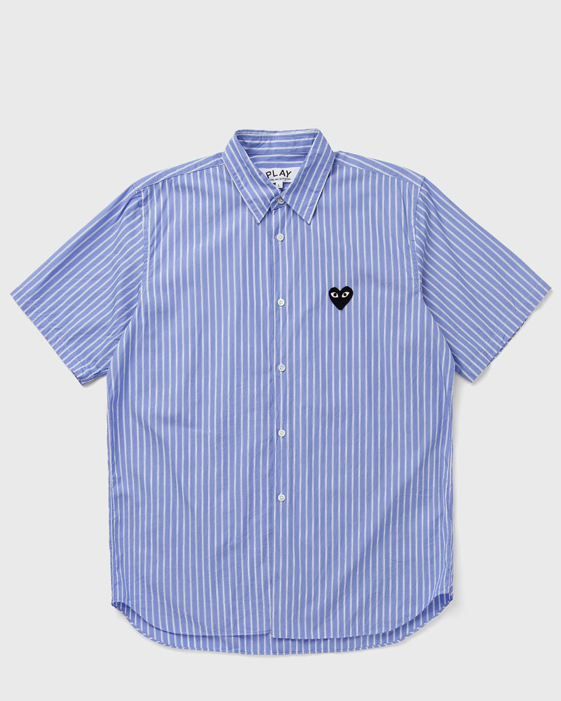 Comme des Garçons Play Black Emblem Woven Shirt Blue