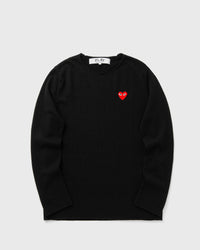 Comme des Garçons Play Sweater Red Emblem Knit Black