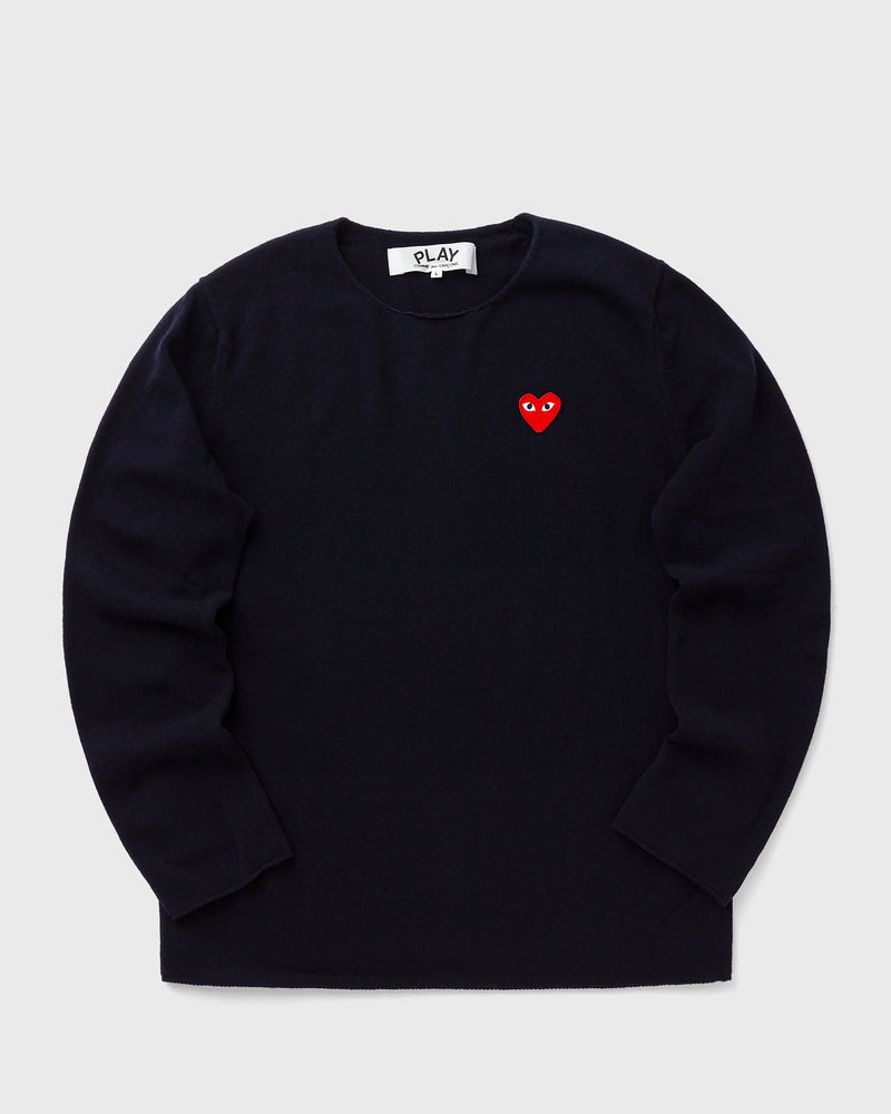 Comme des Garçons Play Sweater Red Emblem Knit Blue