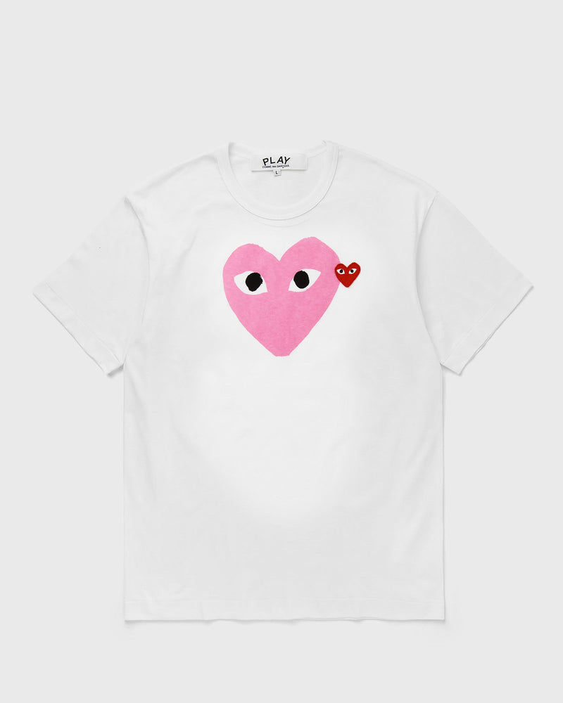 Comme des Garçons Play Tee Red Emblem Knit Pink