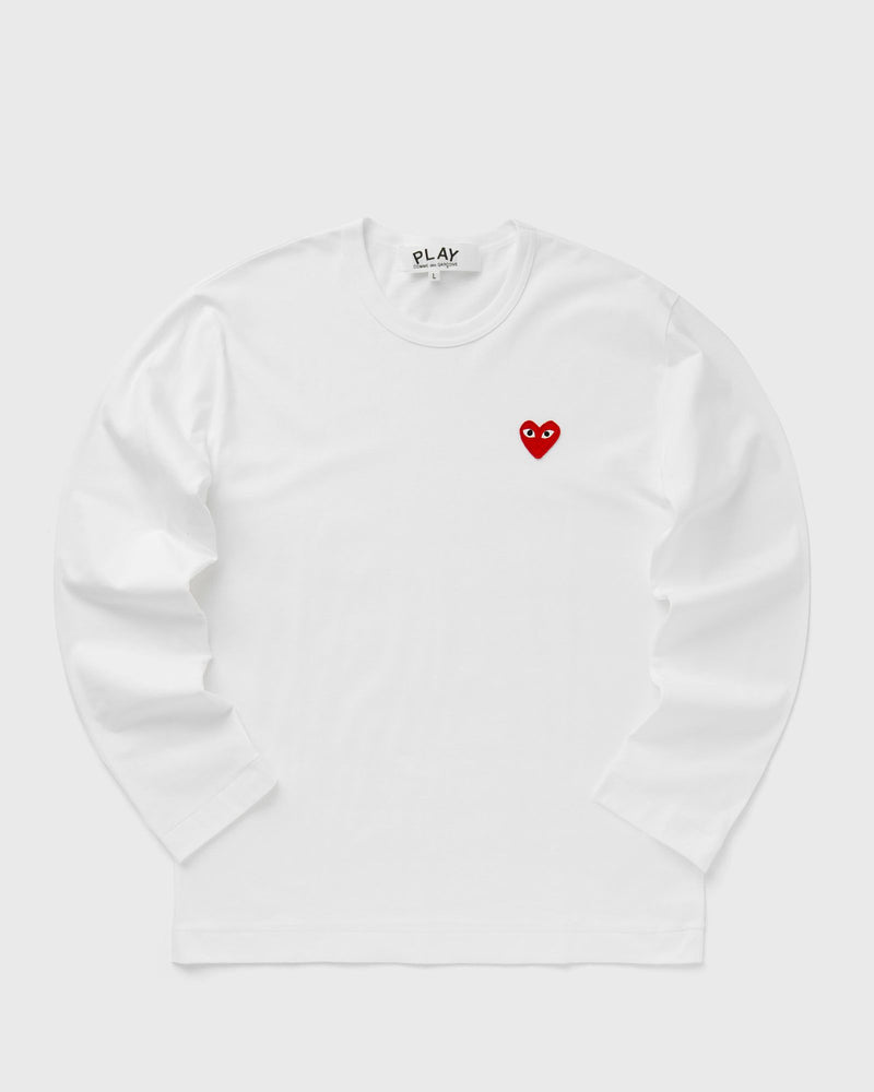 Comme des Garçons Play Red Emblem Tee White