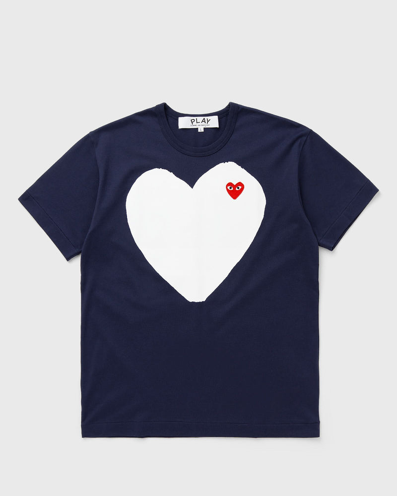 Comme des Garçons Play Tee Red Emblem Knit Blue