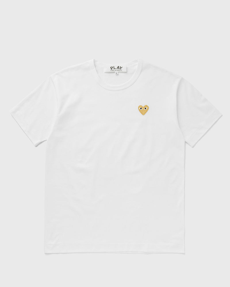 Comme des Garçons Play Gold Emblem Tee White