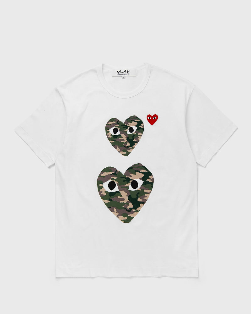 Comme des Garçons Play Tee Red Emblem Knit White