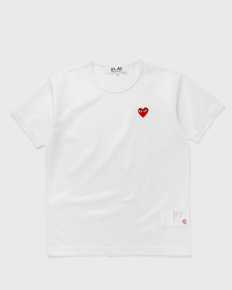 Comme des Garçons Play Tee Mesh Red Emblem White