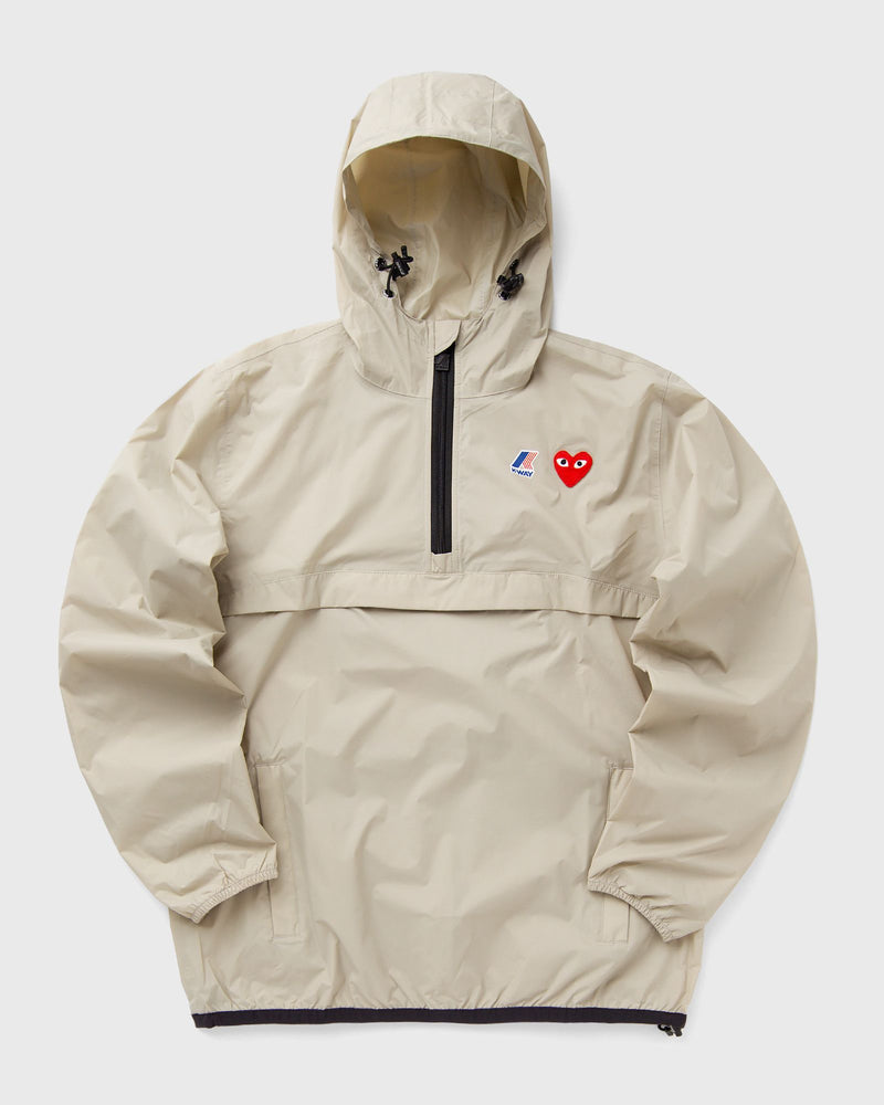 Comme des Garçons Play X K-Way Half Zip Jacket Beige